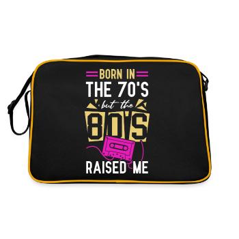 Born In The 70's But The 80's Raised Me - Retro Bag - black/gold - Back