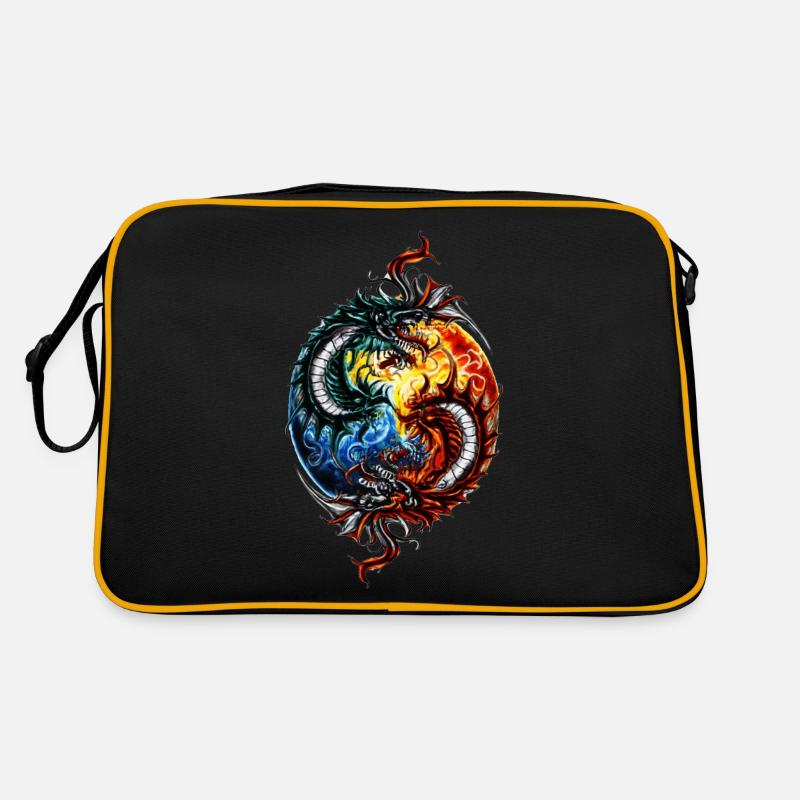 Yin Yang Drache Retro Tasche