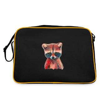 racoon - Retro Bag - black/gold - Back