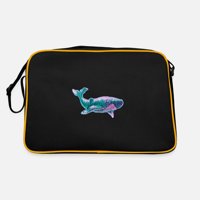 Blauwal - Retro Tasche - Schwarz/Gold