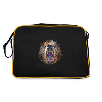 Grizzly - Retro Tasche - Schwarz/Gold - Hinten