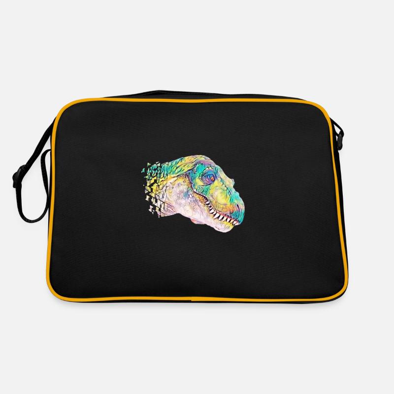 T-Rex - Retro Tasche - Schwarz/Gold