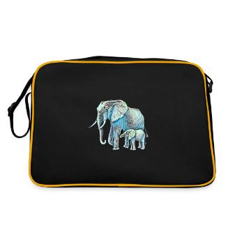 Éléphant - Sac Retro - noir/or - Dos