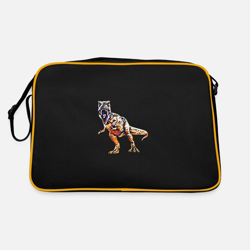 T-Rex - Retro Tasche - Schwarz/Gold