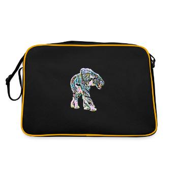 Tigre à dents de sabre - Sac Retro - noir/or - Dos