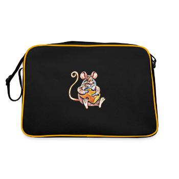 La souris - Sac Retro - noir/or - Dos
