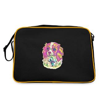 Cavalier King Charles Spaniel - Sac Retro - noir/or - Dos
