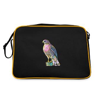 Falke - Retro Tasche - Schwarz/Gold - Hinten