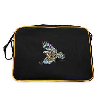 Falke - Retro Tasche - Schwarz/Gold - Hinten