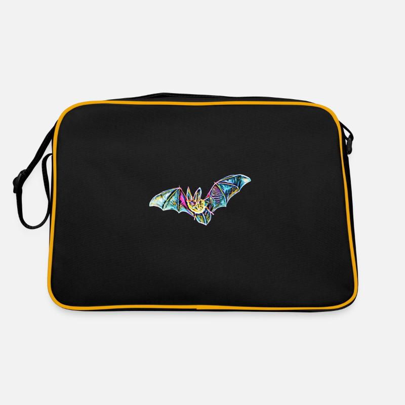 Fledermaus - Retro Tasche - Schwarz/Gold
