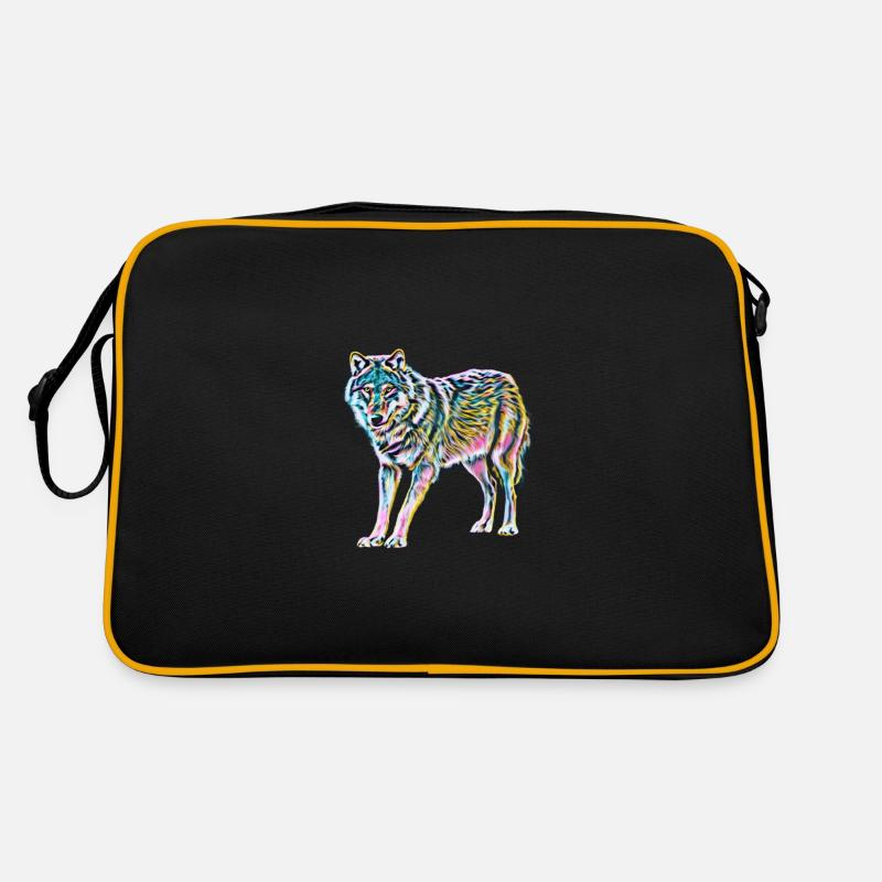 Loup - Sac Retro - noir/or