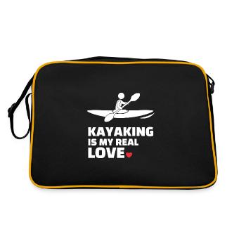 J’adore le kayak - Sac Retro - noir/or - Dos