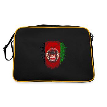 Afghanistan - Retro Tasche - Schwarz/Gold - Hinten