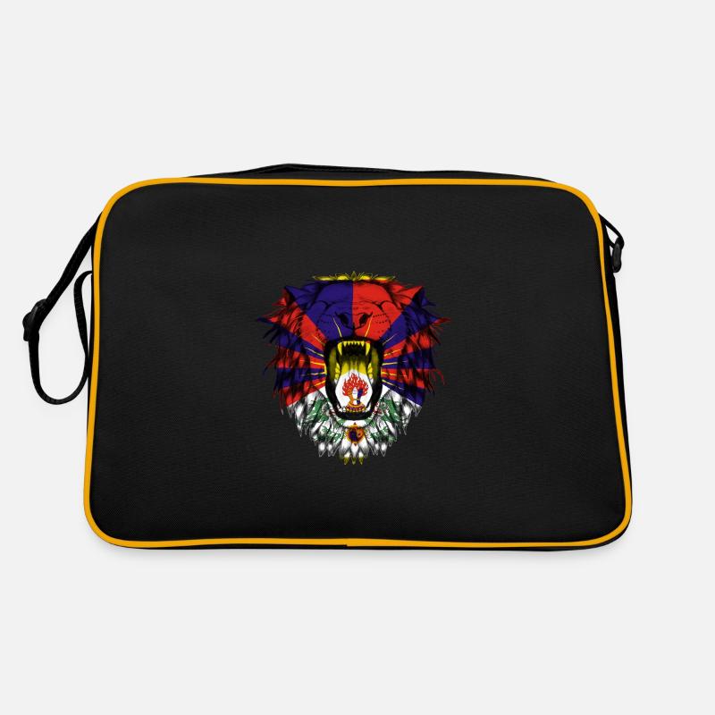 Tibet - Retro Tasche - Schwarz/Gold