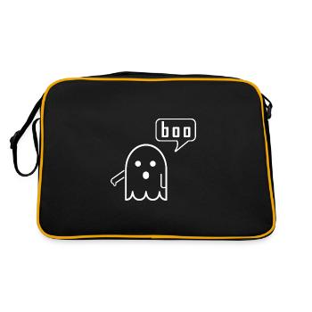 boo ghost - Retro Tasche - Schwarz/Gold - Hinten