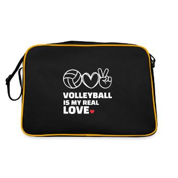 J’adore le volleyball - Sac Retro - noir/or - Dos