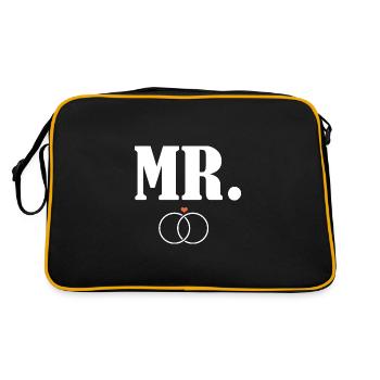 Gay Wedding Gay Wedding Engagement Gay Man - Retro Bag - black/gold - Back