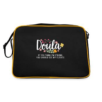 Doula Clients | Midwives Midwives Profession Gifts - Retro Bag - black/gold - Back