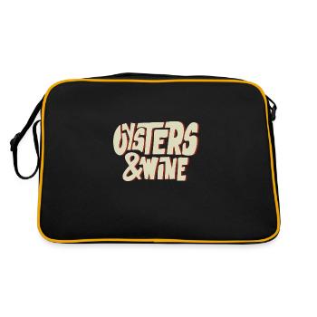 Huîtres et vin Ironic Saying Seafood Chef - Sac Retro - noir/or - Dos