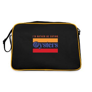 Meeresfrüchtekoch Austern Natur isst Austern - Retro Tasche - Schwarz/Gold - Hinten