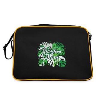 Monstera Maman panachée - Sac Retro - noir/or - Dos