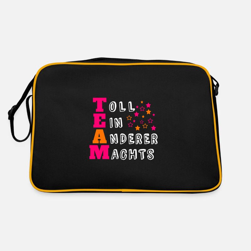 Team - Retro Tasche - Schwarz/Gold
