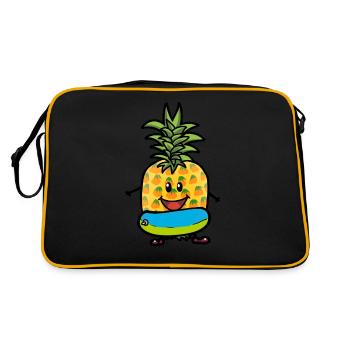 Vitamins Active Pineapple Summer Holiday Fruit Fruit - Retro Bag - black/gold - Back