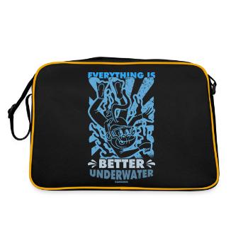 Diving Scuba Instructor Holiday Summer Gift - Retro Bag - black/gold - Back