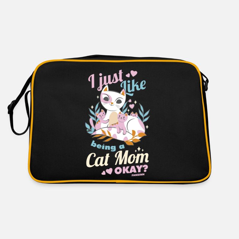 meilleur chat maman chat dame propriétaire de chat Geschen Sac Retro