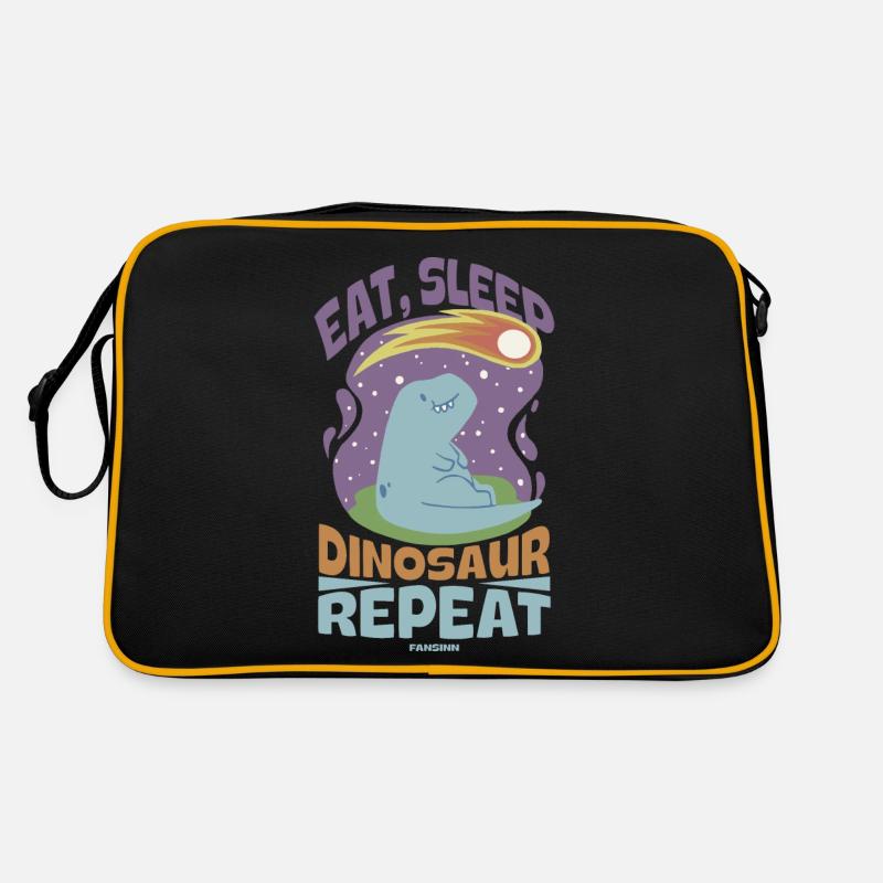 Eat Sleep Dinosaur Repeat Retro Bag