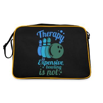 Therapy is expensive Bowling is not - Retro Bag - black/gold - Back
