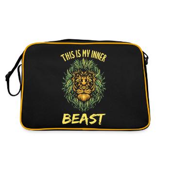 Drogues Chanvre THC Lion Cannabis - Sac Retro - noir/or - Dos