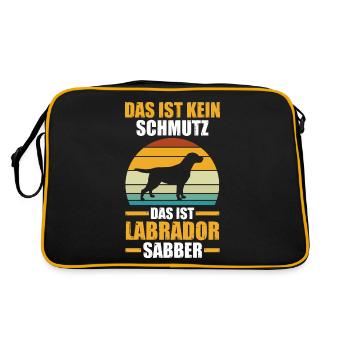 Hund Labrador - Retro Tasche - Schwarz/Gold - Hinten