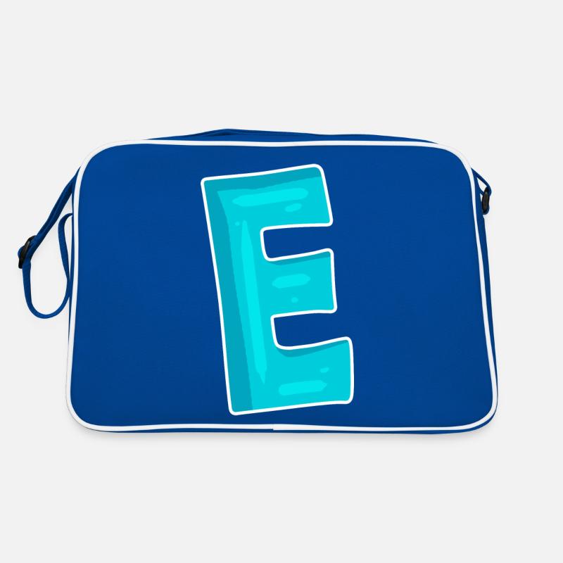 Buchstabe E Anfangsbuchstabe Zeichen Retro Tasche
