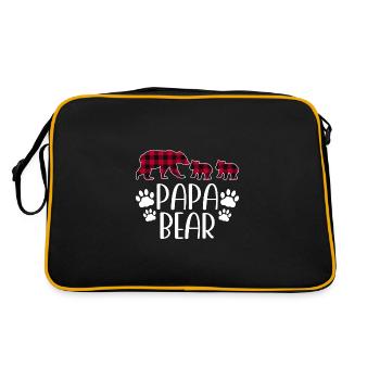 Papa Bear - Retro Bag - black/gold - Back