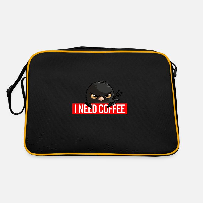 Angry Bird - I NEED COFFEE Retro Bag
