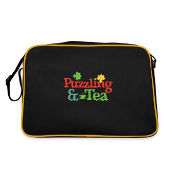 Puzzle et thé Puzzle drôle - Sac Retro - noir/or - Dos