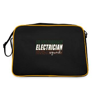 Elektriker-Trupp Elektroarbeiter Handwerker - Retro Tasche - Schwarz/Gold - Hinten