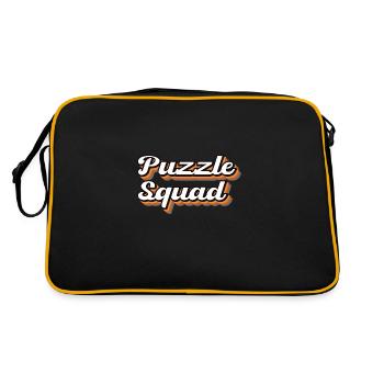 Puzzling Squad Jigsaw Puzzle amusant - Sac Retro - noir/or - Dos
