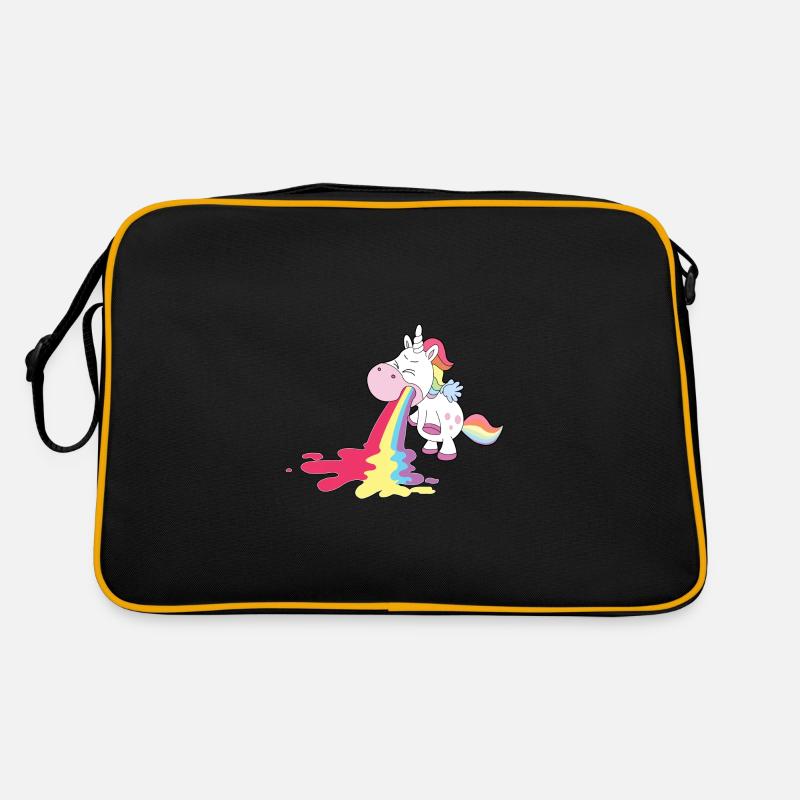 Unicorn poops rainbow Personalize Retro Bag