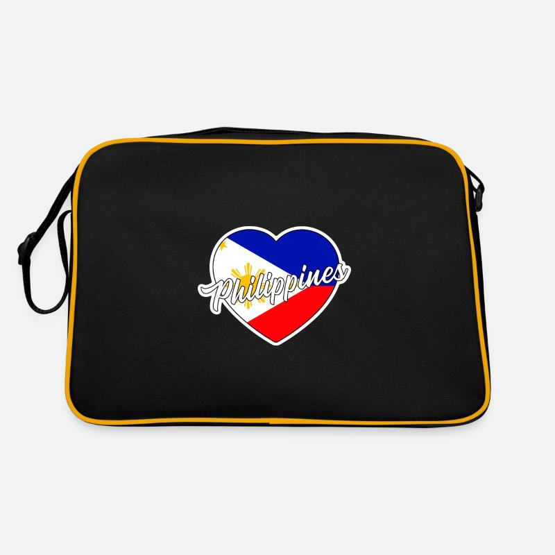Philippinen - Retro Tasche - Schwarz/Gold