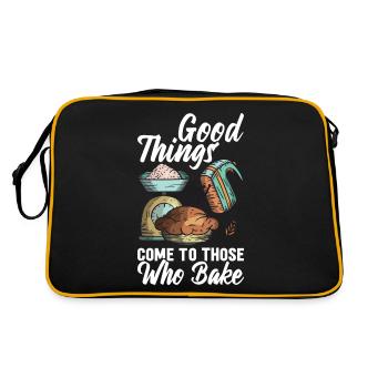 Baker Bread Baking Hobby Baker - Retro Bag - black/gold - Back