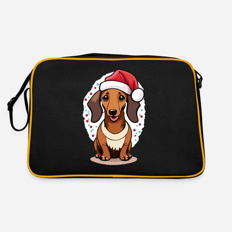 Dackel Weihnachten Retro Tasche