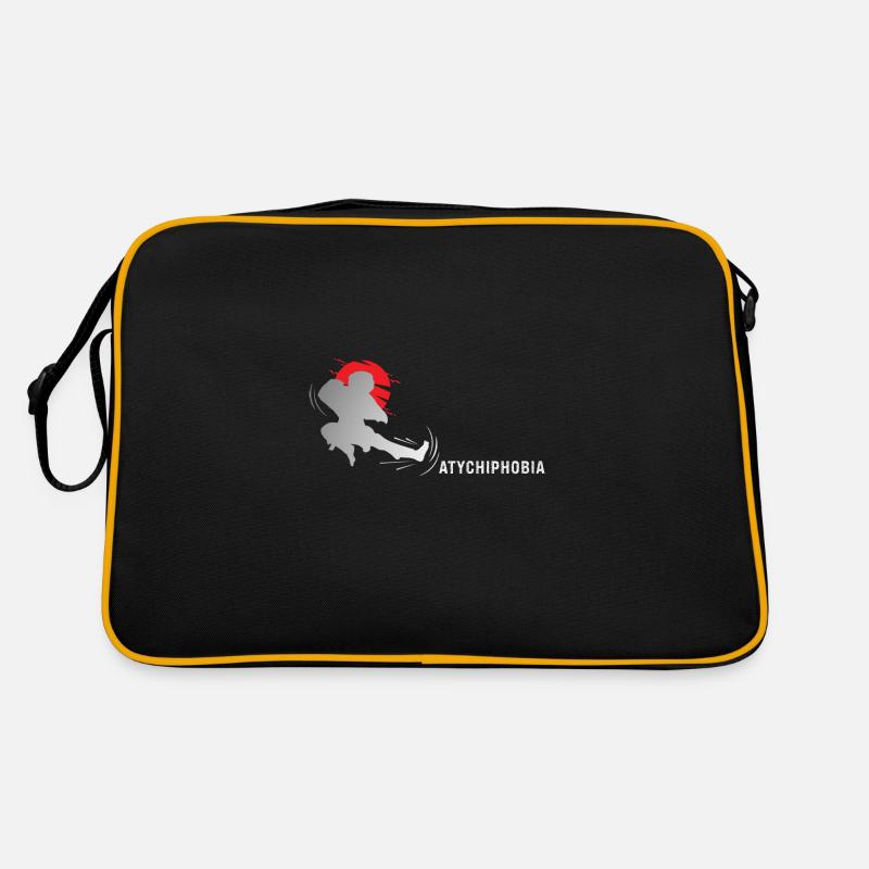 Atychiphobia - kick it - Retro Bag - black/gold