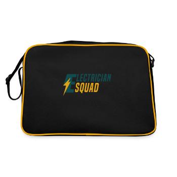 Elektriker-Trupp Elektroarbeiter Hobby Handwerker - Retro Tasche - Schwarz/Gold - Hinten