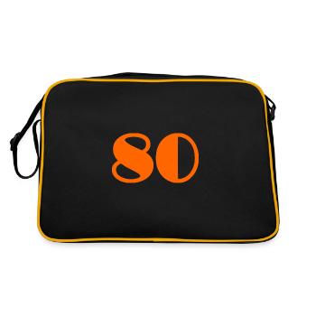 80 YEARS. 80TH ANNIVERSARY. BIRTHDAY 80 YEARS. 80 - Retro Bag - black/gold - Back