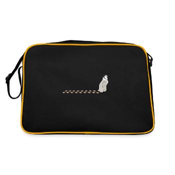 Joli bébé pingouin se dandinant dans la neige - Sac Retro - noir/or - Dos