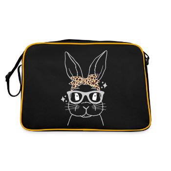 Lapin mignon Lapin Léopard Lapin - Sac Retro - noir/or - Dos