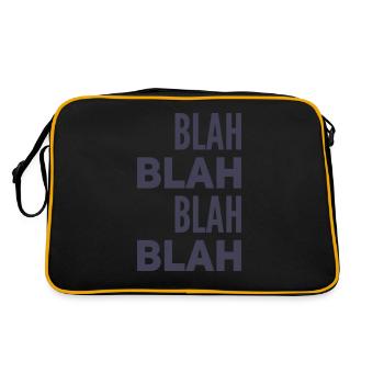 BLA BLA BLA BLA. Fun / Nouveau / Tendance / FÊTE - Sac Retro - noir/or - Dos