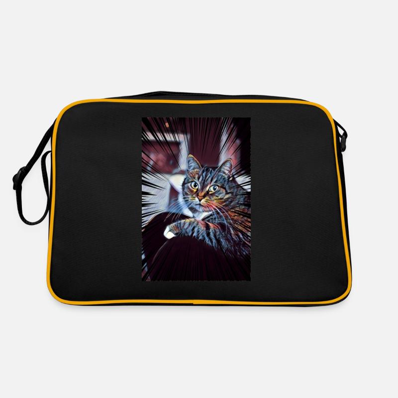 Süße Katze Comic Retro Tasche